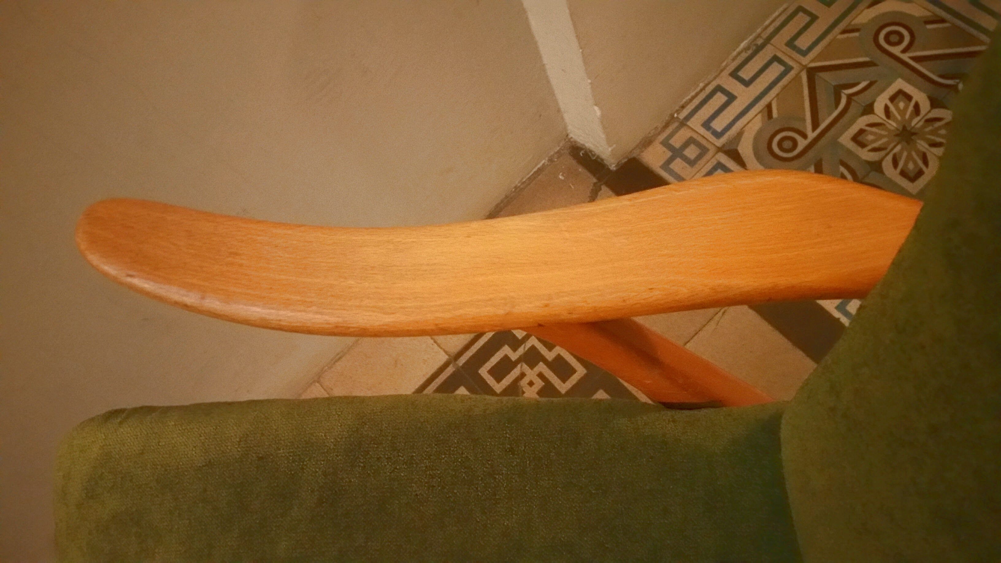 Pair of Wing chairs  Zig Zag scandinavian 50 60s