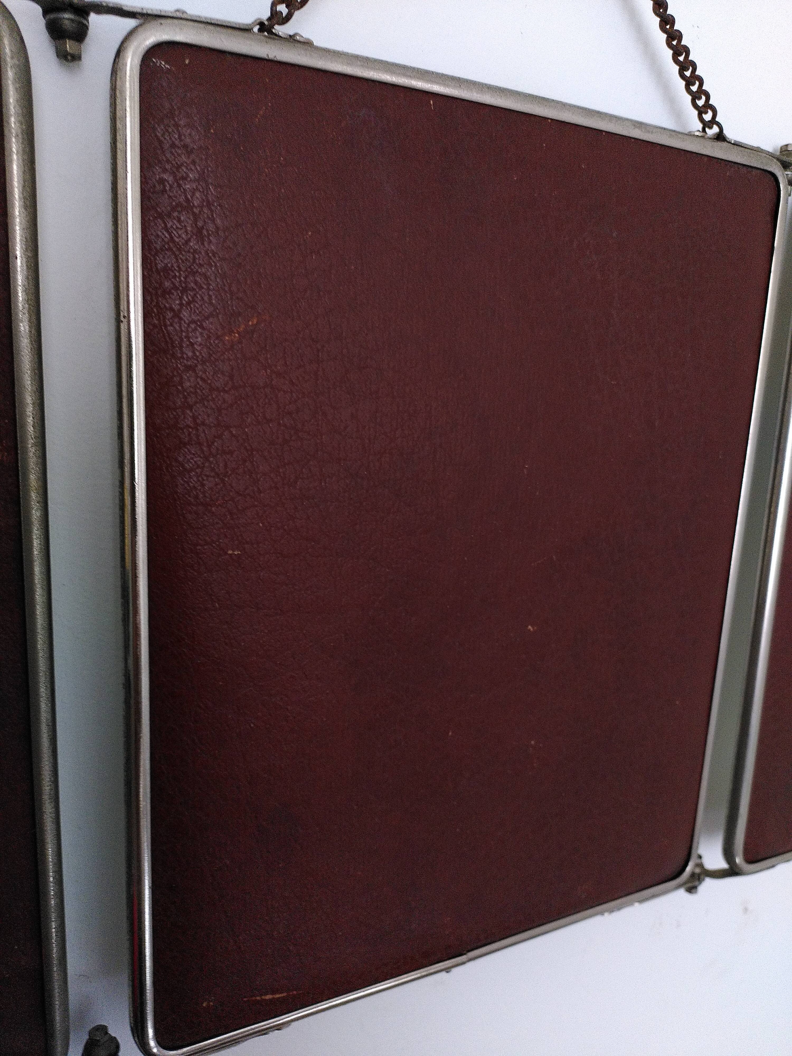 Triptych barber's mirror