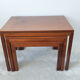 3 teak pull-out tables, signed Barrett, vintage, 1964
