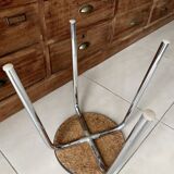 Stool blue round formica