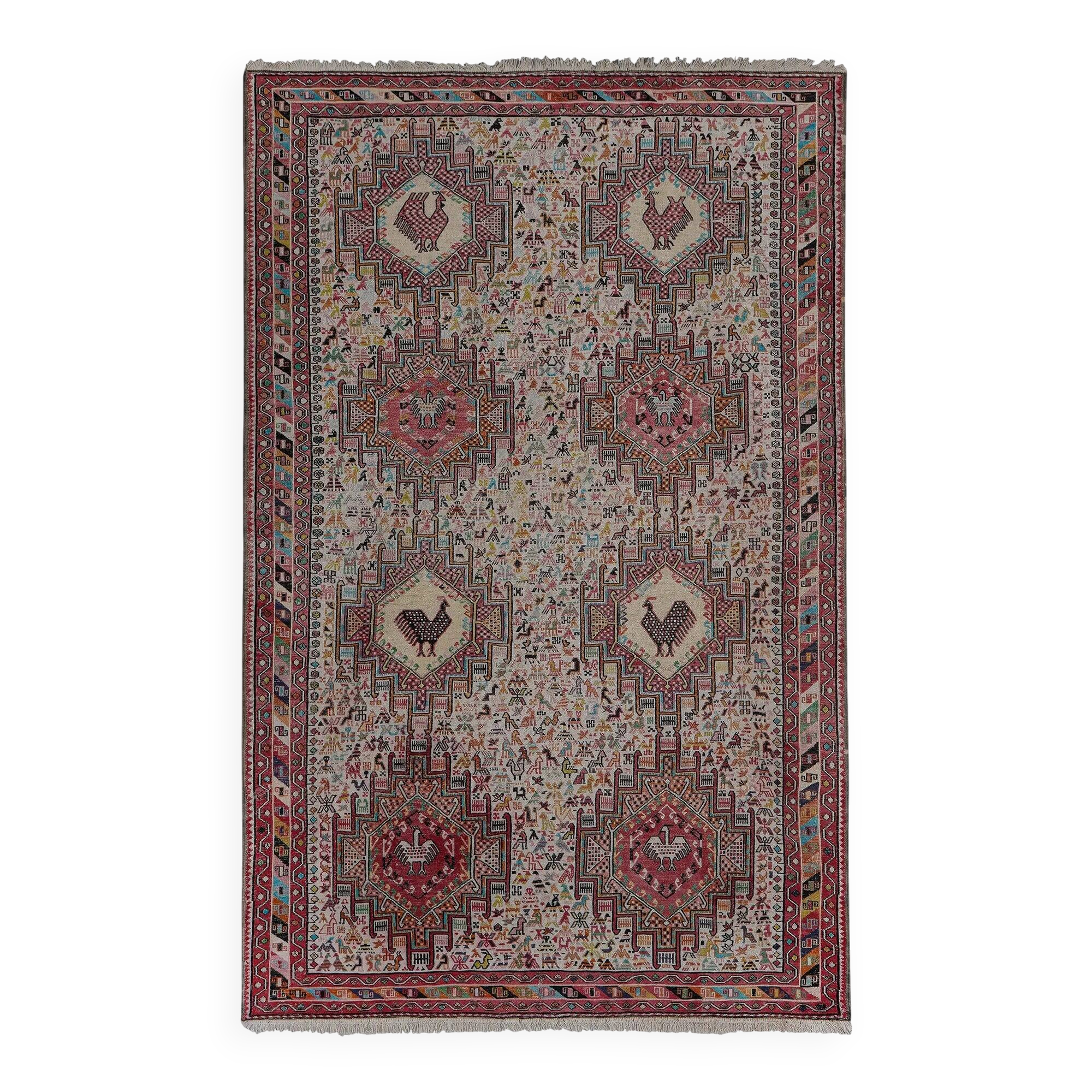 Kilim turc vintage tissé main 123x195 cm