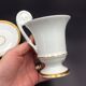 Cup and saucer empire porcelain woman's head on the golden net socket xixè b