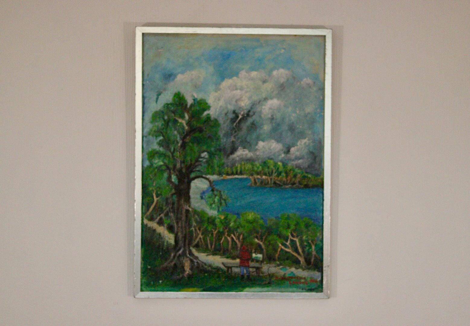 Original Mid Century Swedish Oil on Panel – “London” by Sven Jonsson