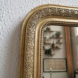 Mirror 99 x 72 cm gilded Louis Philippe old