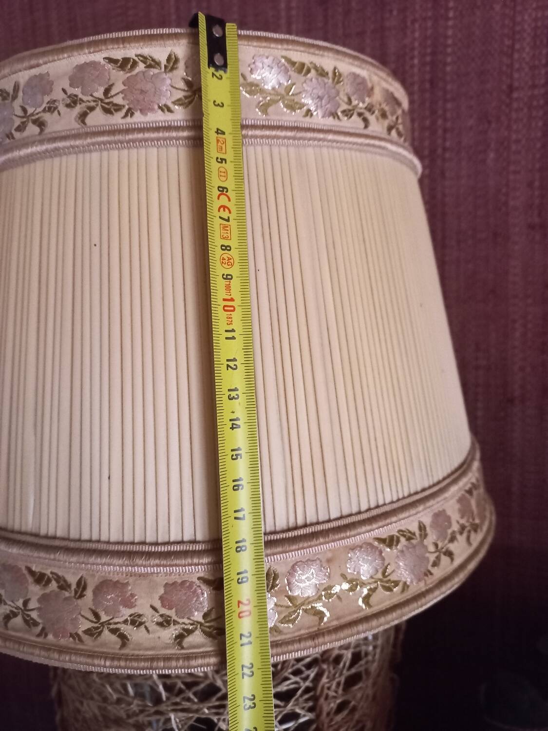 Antique pleated lampshade