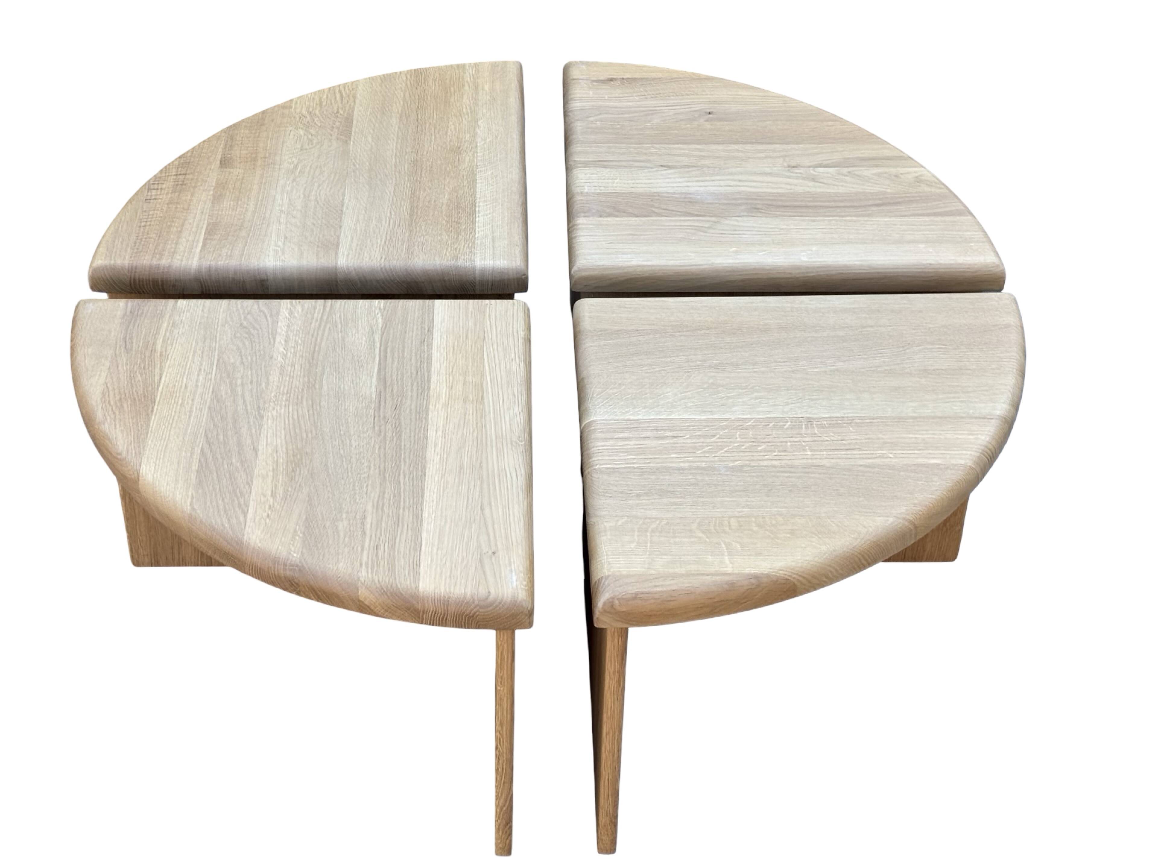 Vintage coffee table with side tables 80s design