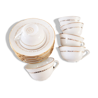 cups and saucers porcelain Vierzon