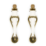 Lacquered metal and bronze appliques attributed to Gilbert Poillerat
