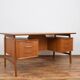 Mid-century danish teak desk model 75 form Omann Jun, 1950s