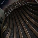 Danish Art Deco decorative shell bowl in bronze, 1930s–1940s.