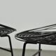 Set of two metal wire stools KM05 designed by Cees Braakman for Pastoe, 1950s