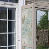 Vintage upholstered Parisian wardrobe