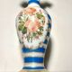 Jean-françois robert baccarat vase opaline peint main