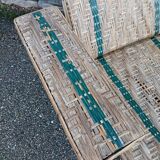 Fauteuil Chaise Longue en Rotin fin XIX ème siècle Belle Epoque.