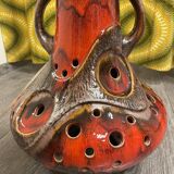 Red enamel lamp West Germany