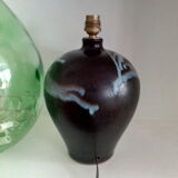 Enamelled stoneware lamp foot