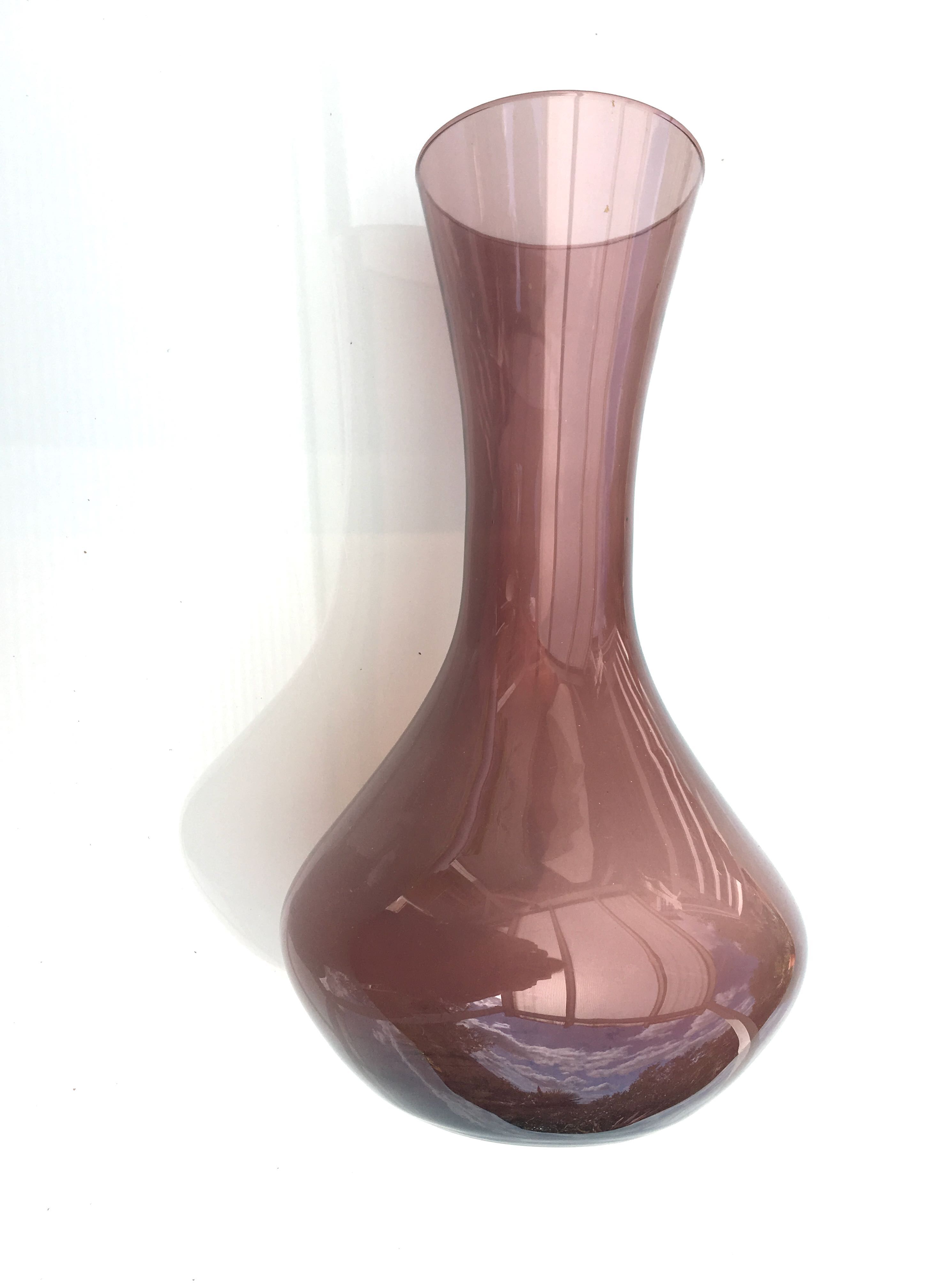 Vase bruyère en verre soufflé