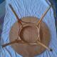 Round dining table vintage curved wooden foot