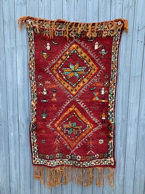 Moroccan berber wool rug 130x76cm