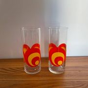Seventies vintage lemonade water glasses