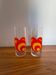 Verres à eau seventies limonade vintage