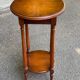 Vintage Louis XVI round solid wood side table 1970