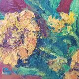 Oil on canvas "marigold flowers"