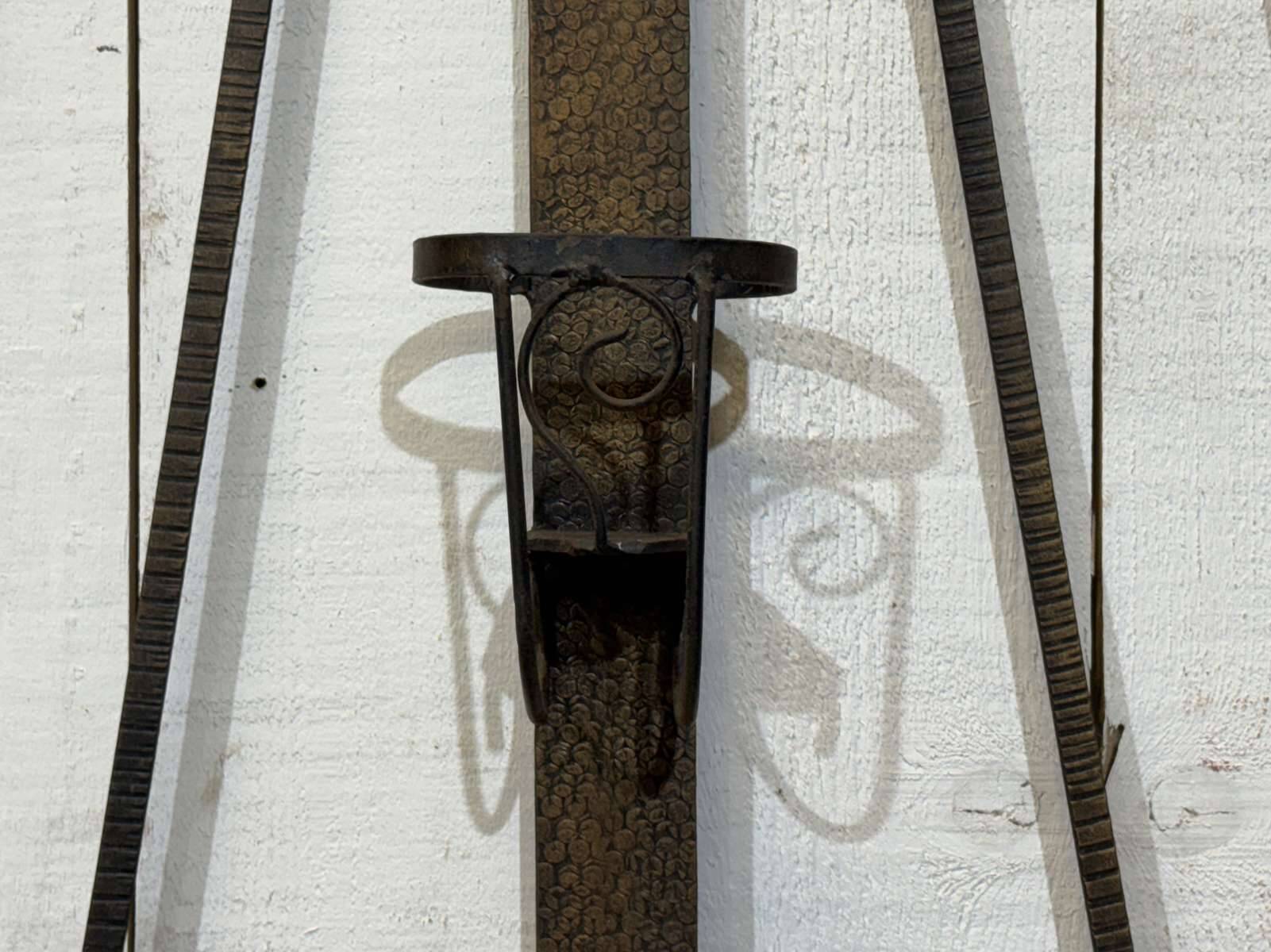 Porte manteaux de style art déco en fer des années 1960