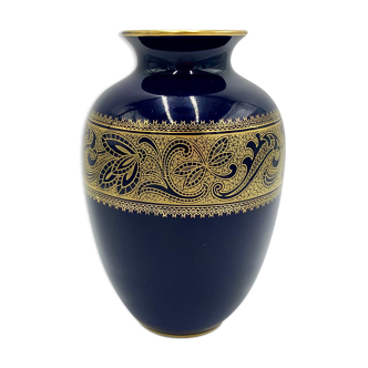 Vase en porcelaine cobalt, Echt Kobalt, KPM Bavière, Allemagne