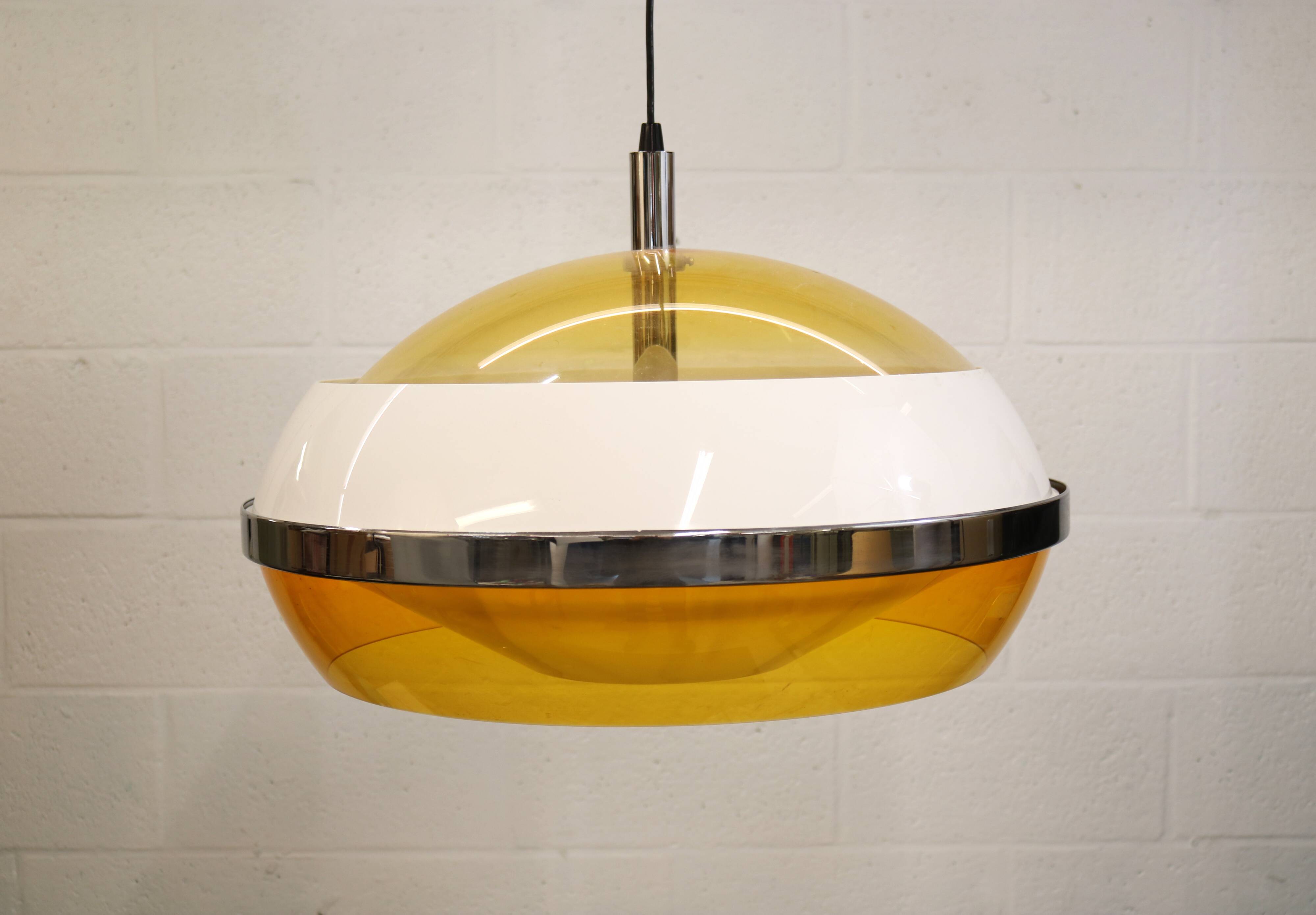 Space age UFO ceiling lamp *** Stilux Milano *** Italy 1970s *** Rare