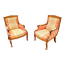 Paire de fauteuils anciens style empire