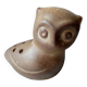 Old ceramic flower stick in the shape of an owl from the 60s signed the potter chin