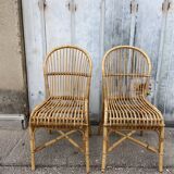 Pair of vintage rattan chairs
