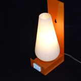 1970 orange wall light or lay lamp and fuse glass spindle