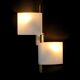 White and brass asymmetrical appliques, with double opaline, France 1950's