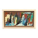 Huile sur panneau d'origine suédoise – “Composition” monogrammée “O”