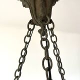 Art Deco pendant light in marbled glass