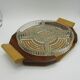 Serving tray 5 glass compartments