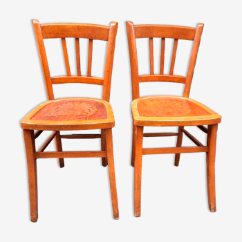 Paire de chaises bistrot vintage