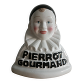 Présentoir à sucette publicitaire pierrot gourmand en porcelaine
