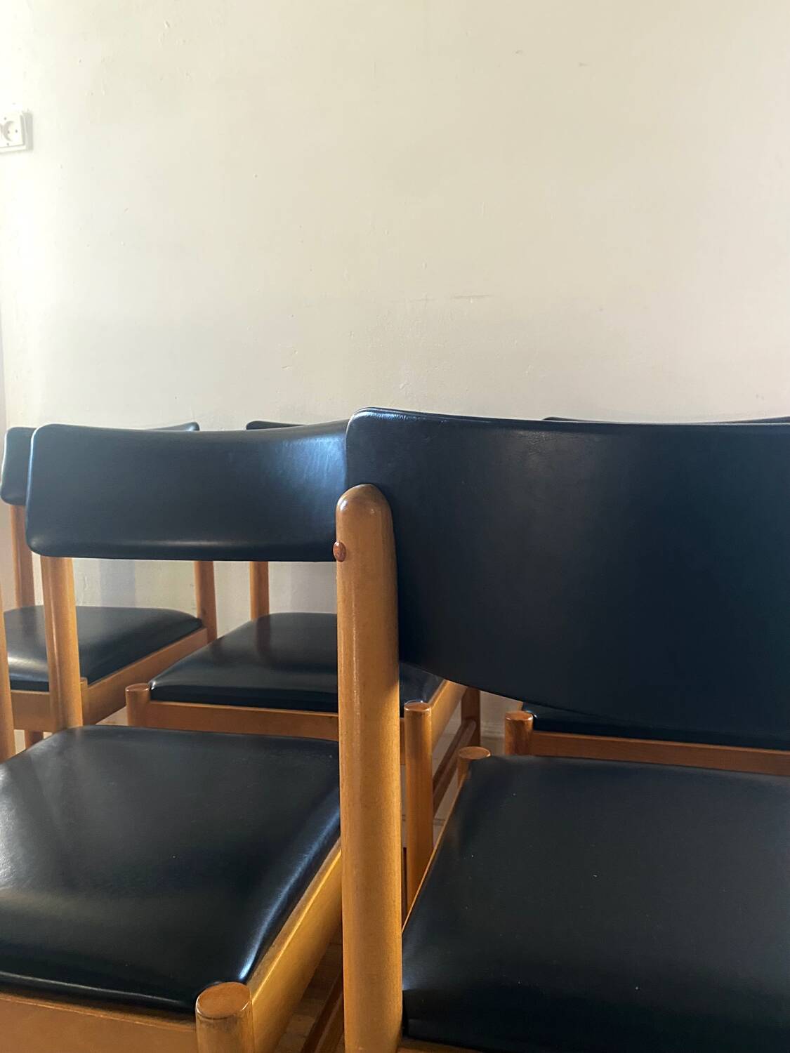 Set of six vintage Scandinavian chairs