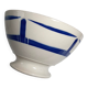Vintage ironstone bowl from the Badonviller factory in cream and blue.