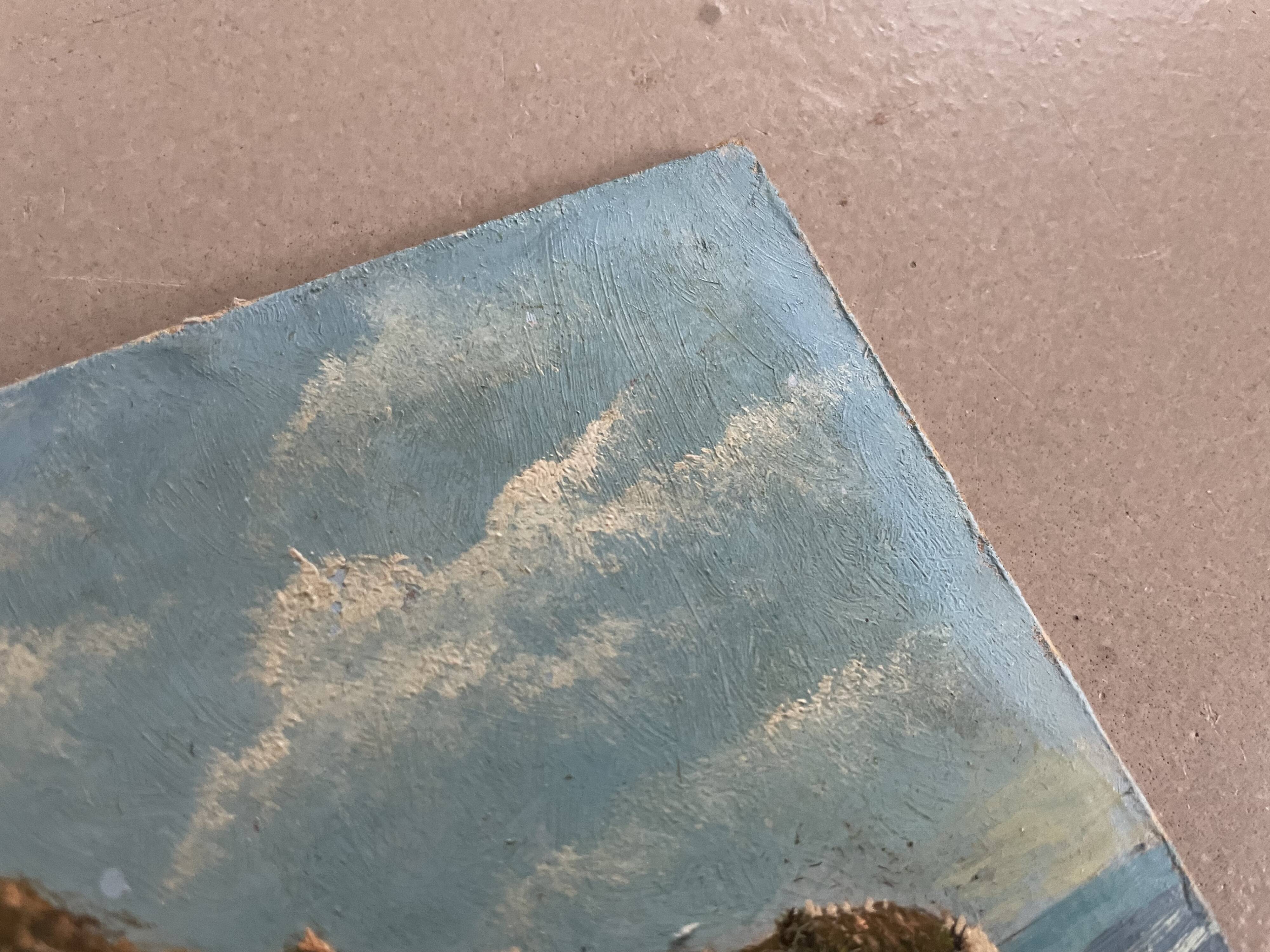 Oil on panel signed M. Beraud