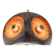 brown and orange ceramic Sputnik pendants, Germany, 1970s