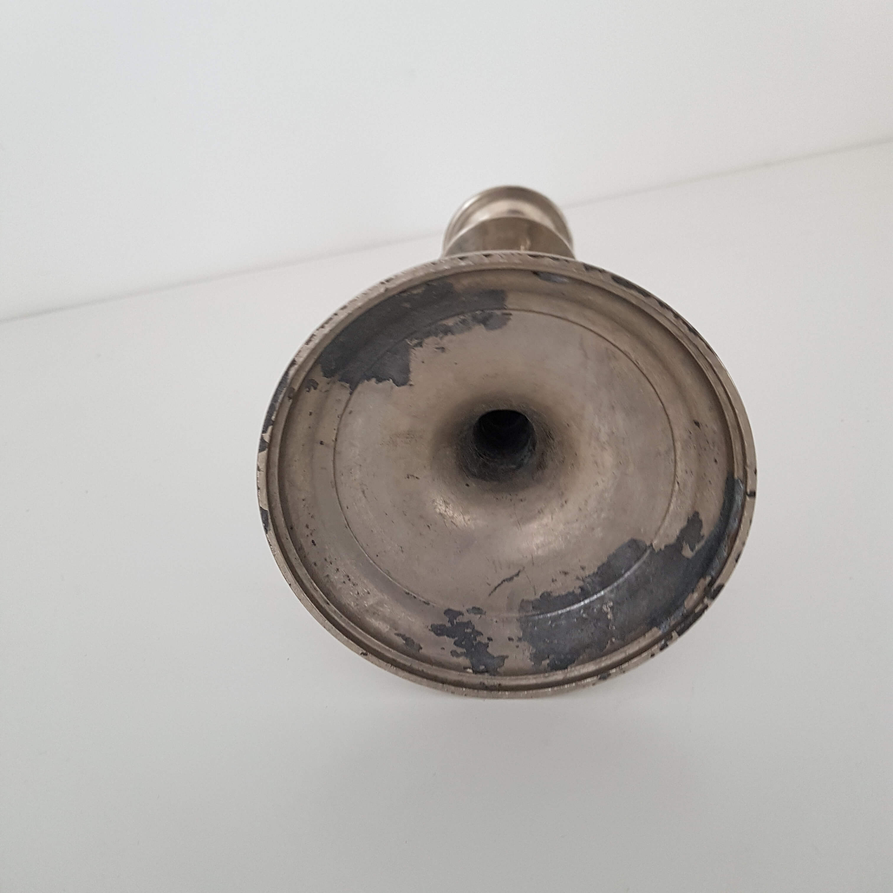 Candlestick former metal silver