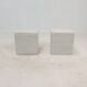 Set of 2 italian marble pedestals or side tables, 1980's