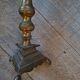 Pair of old brass candelabra