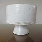 Pot cover in white ceramic 60s 70s