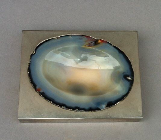 Empty Pocket agate and brass silver circa 1970