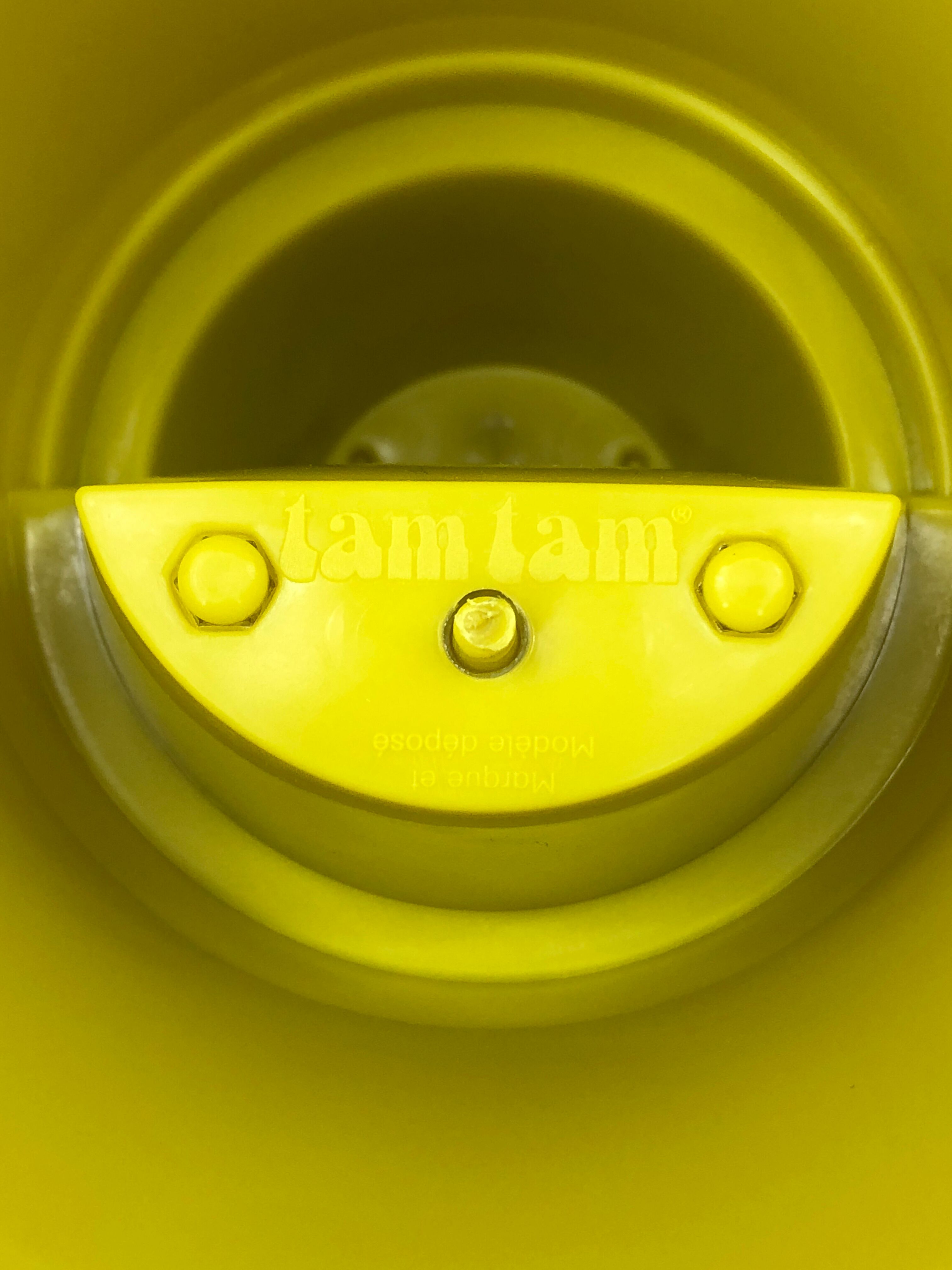 Tam tam stool signed yellow